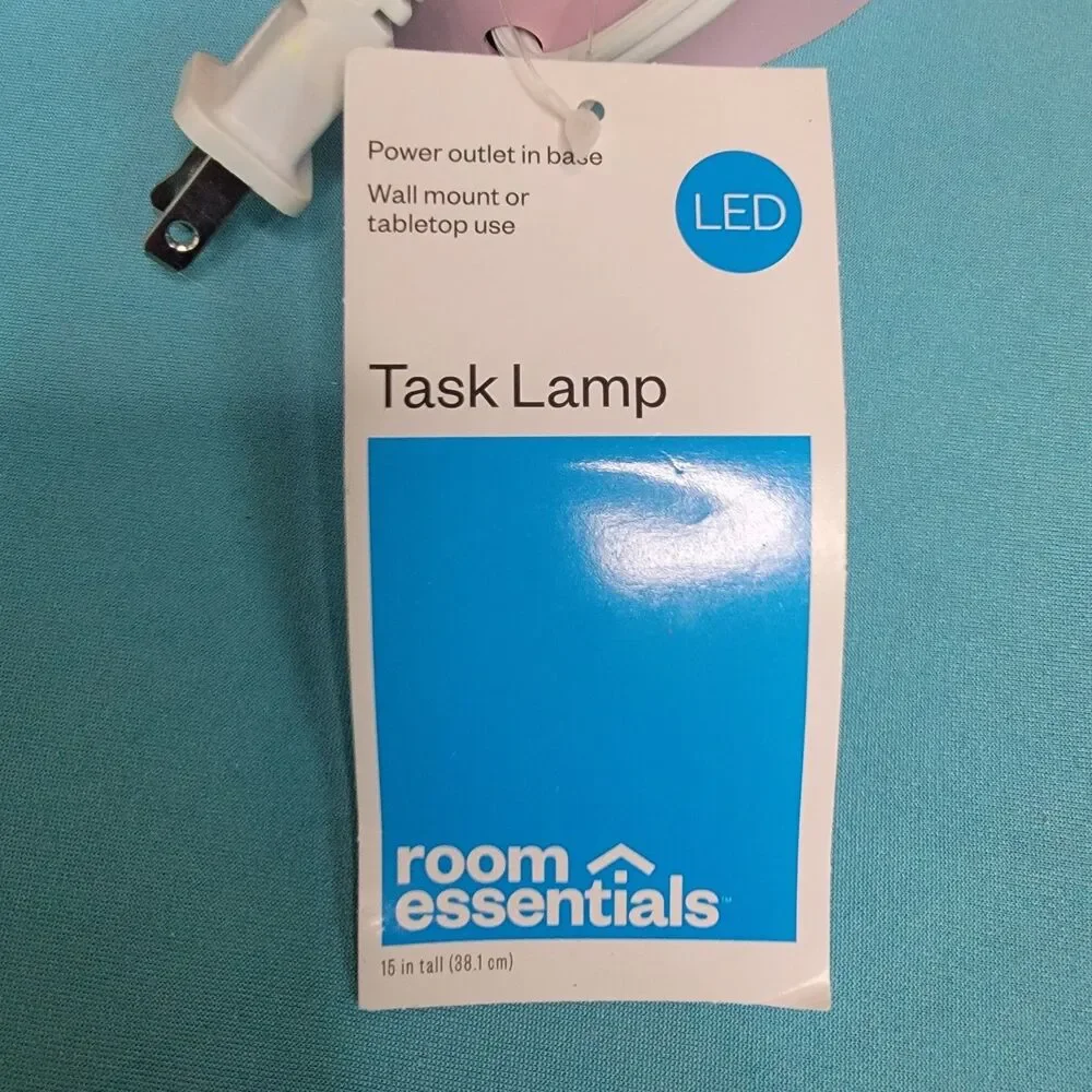 Room Essentials™ Task Table Lamp, Orange/Pink/White Color Block
